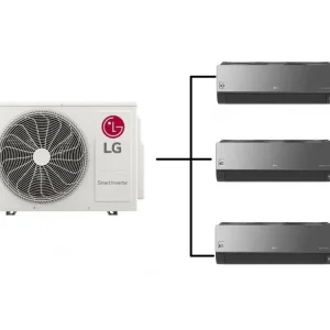 Klimatizace Multisplit LG Artcool Mirror 1+3 (2,5kW + 2,5kW + 3,5kW)R32 včetně montáže Nejlepší Cena
