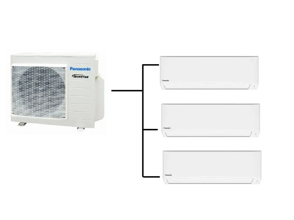 Tovární Cena Klimatizace Panasonic TZ 1+3 (2kW + 2,5kW + 2,5kW) Multi-split R32 včetně montáže