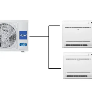 Klimatizace Haier parapetní 1+2 (2,5kW + 2,5kW) Multi-split R32 Originální