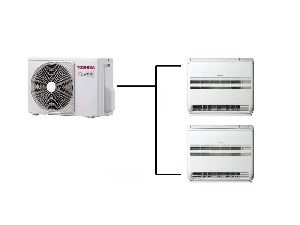 Parapetní Klimatizace Toshiba Suzumi 1+2 (2,5kW + 2,5kW) Multi-split R32 Pouze Dnes