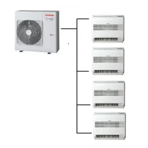Víkendová Akce Parapetní Klimatizace Toshiba Suzumi 1+4 (2,5kW + 2,5kW + 2,5kW + 2,5kW) Multi-split R32