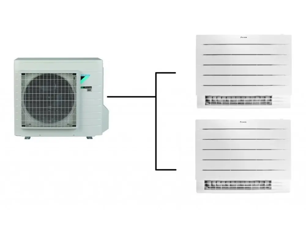 Super Cena Parapetní Klimatizace Daikin Perfera F 1+2 (2,5kW + 2,5kW) Multi-split R32 včetně montáže