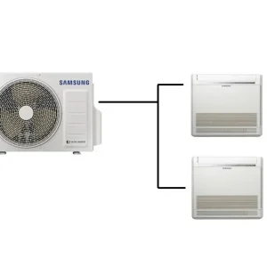 Výhodná Nabídka Parapetní Klimatizace Samsung Console 1+2 (2,6kW + 2,6kW) Multi-split R32