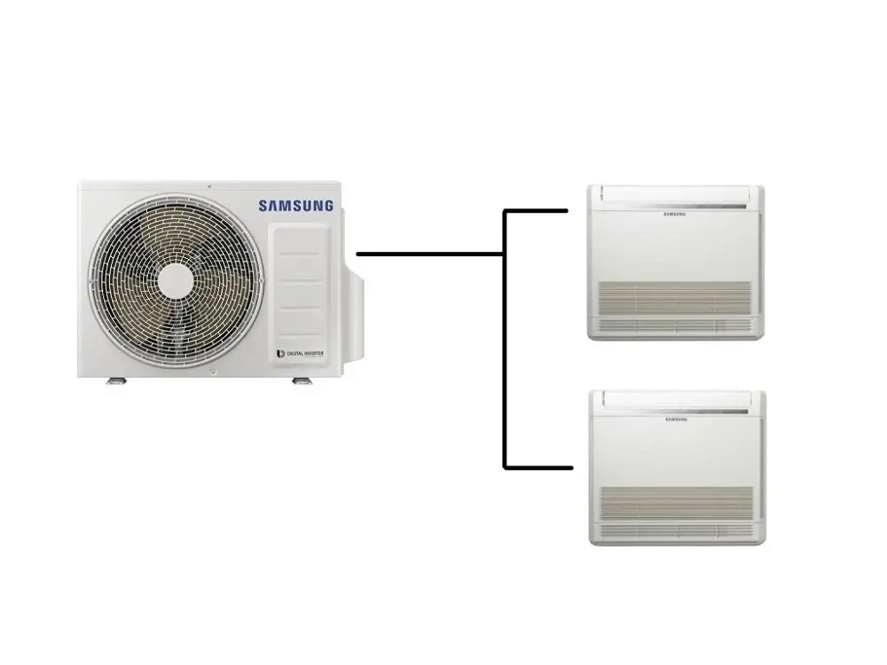 Výhodná Nabídka Parapetní Klimatizace Samsung Console 1+2 (2,6kW + 2,6kW) Multi-split R32