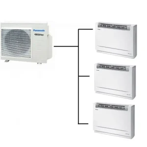 Finální Výprodej Parapetní Klimatizace Panasonic Ufe 1+3 ( 2,5kW + 2,5kW + 2,5kW) Multi-split R32