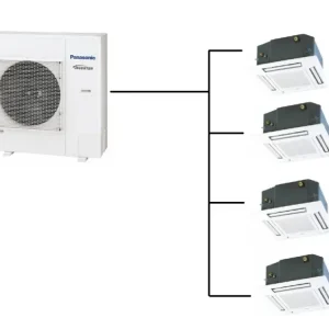 Kazetová Klimatizace Panasonic 1+4 (2kW + 2kW + 2kW + 2kW) Multi-split R32 Vysoce Kvalitní