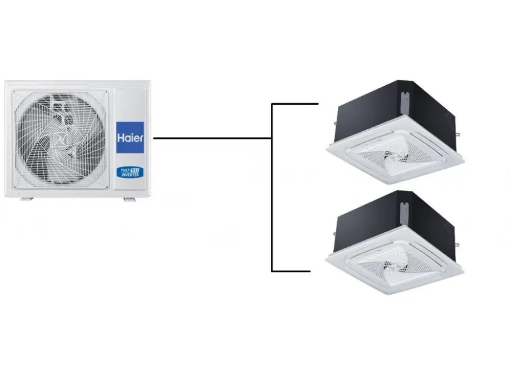 Nakupujte Hned Kazetová Klimatizace Haier AB25 1+2 (2,5kW + 2,5kW) Multi-split R32