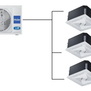 Kazetová Klimatizace Haier AB25 1+3 (2,5kW + 2,5kW + 2,5kW) Multi-split R32 včetně montáže Tovární Cena