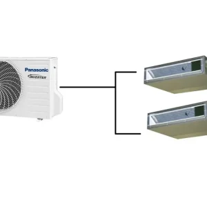 Kanálová Klimatizace Panasonic 1+2 (2kW + 2kW) Multi-split R32 včetně montáže Sleva