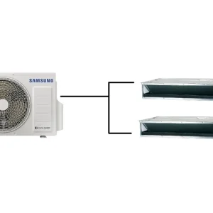 Hit Sezóny Kanálová Klimatizace Samsung 1+2 (2,6kW + 2,6kW) Multi-split R32