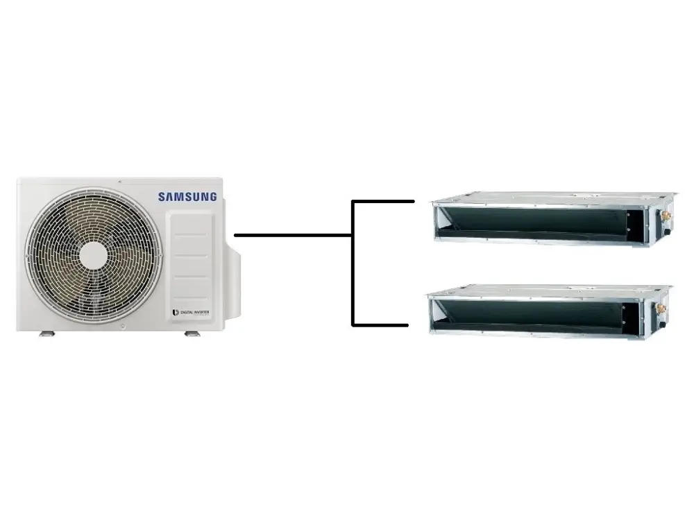Hit Sezóny Kanálová Klimatizace Samsung 1+2 (2,6kW + 2,6kW) Multi-split R32