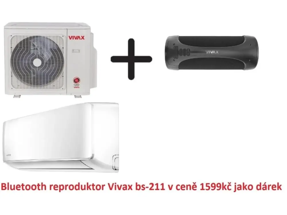 Klimatizace Vivax design R+ White 1+1 2,6kW R32 včetně montáže+dárek zdarma Sezónní Sleva
