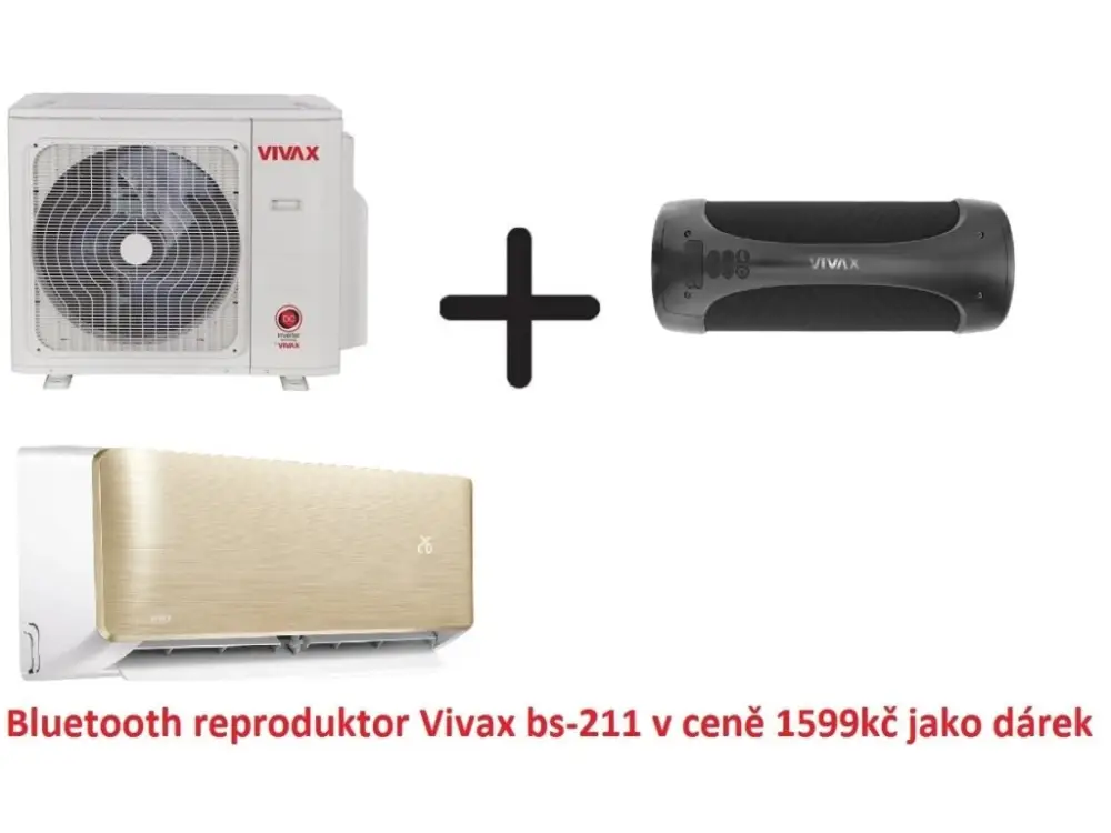 Klimatizace Vivax design R+ Gold 3,5kW R32 včetně montáže+dárek zdarma Vysoce Kvalitní