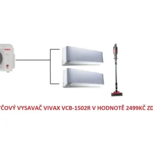 Bezpečná Platba Klimatizace Vivax Design R+silver 1+2 (2,7kW + 3,5kW) Multi-split R32 včetně montáže+dárek zdarma