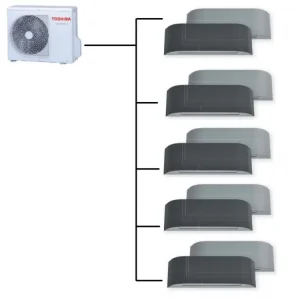 Značkový Klimatizace Toshiba Haori 1+5 ( 2,5kW + 2,5kW + 2,5kW + 2,5kW + 2,5kW ) Multi-split R32