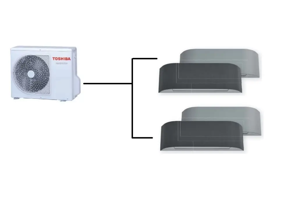Klimatizace Toshiba Haori 1+2 ( 2,5kW + 2,5kW ) Multi-split R32 včetně montáže Kup Teď
