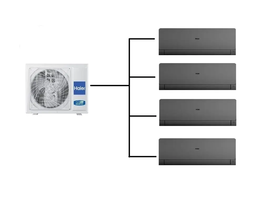 Top Prodej Klimatizace Haier Flexis plus černá 1+4(2,6kW + 2,6kW + 2,6kW + 2,6kW) Multi-split R32