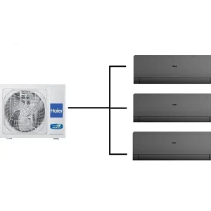 Tovární Cena Klimatizace Haier Flexis plus černá 1+3(2,6kW + 2,6kW + 2,6kW) Multi-split R32 včetně montáže