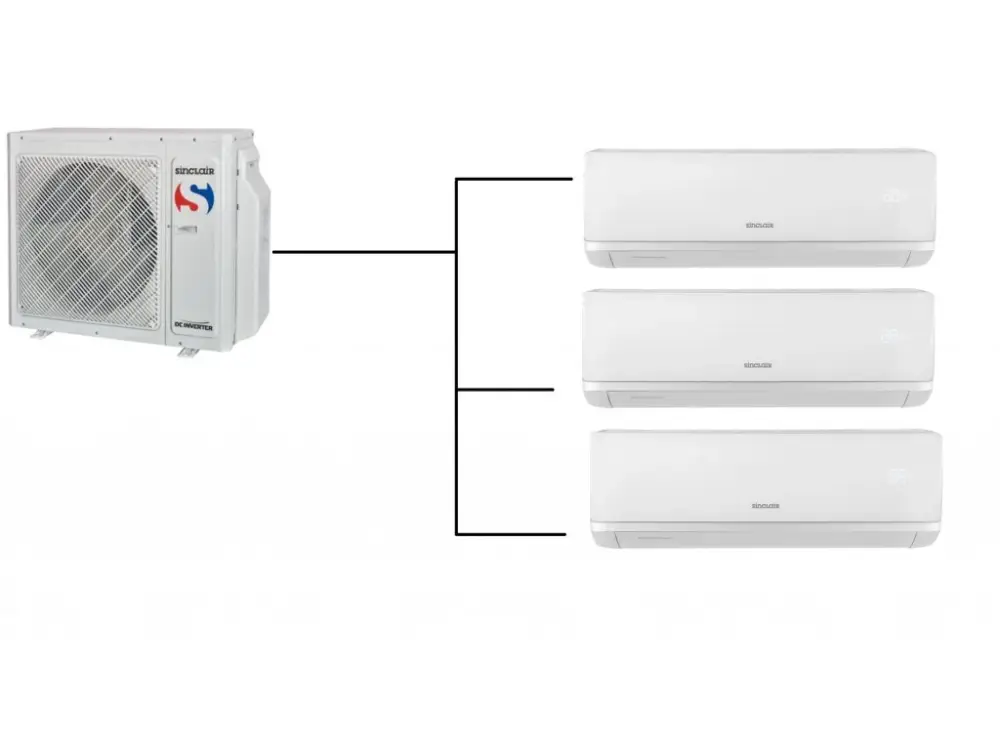 Levný Klimatizace Sinclair ray 1+3 (2,7kW + 2,7kW + 3,2kW) Multi-split R32 včetně montáže
