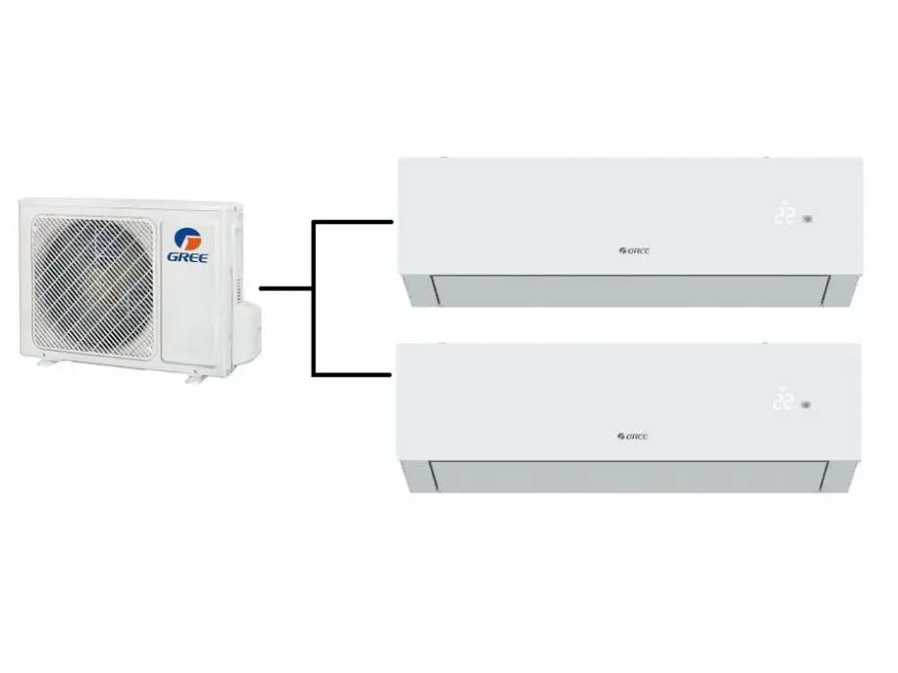 Tovární Cena Klimatizace Gree Clivia 1+2 (2,7kW + 3,5kW) Multi-split R32 včetně montáže