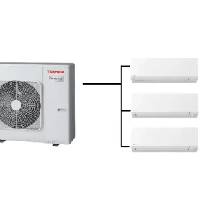 Omezená Nabídka Klimatizace Toshiba Shorai Edge white 1+3 (2,5kW + 2,5kW + 3,5kW) Multi-split R32 včetně montáže