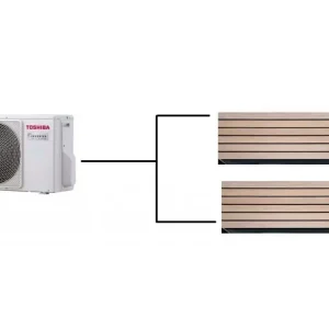 Hit Sezóny Klimatizace Toshiba Daiseikai 10 Wood 1+2 (2,5kW + 3,5kW) Multi-split R32