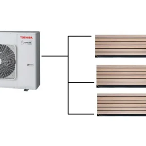 Klimatizace Toshiba Daiseikai 10 Wood 1+3 (2,5kW + 2,5kW + 3,5kW) Multi-split R32 Expresní Doručení