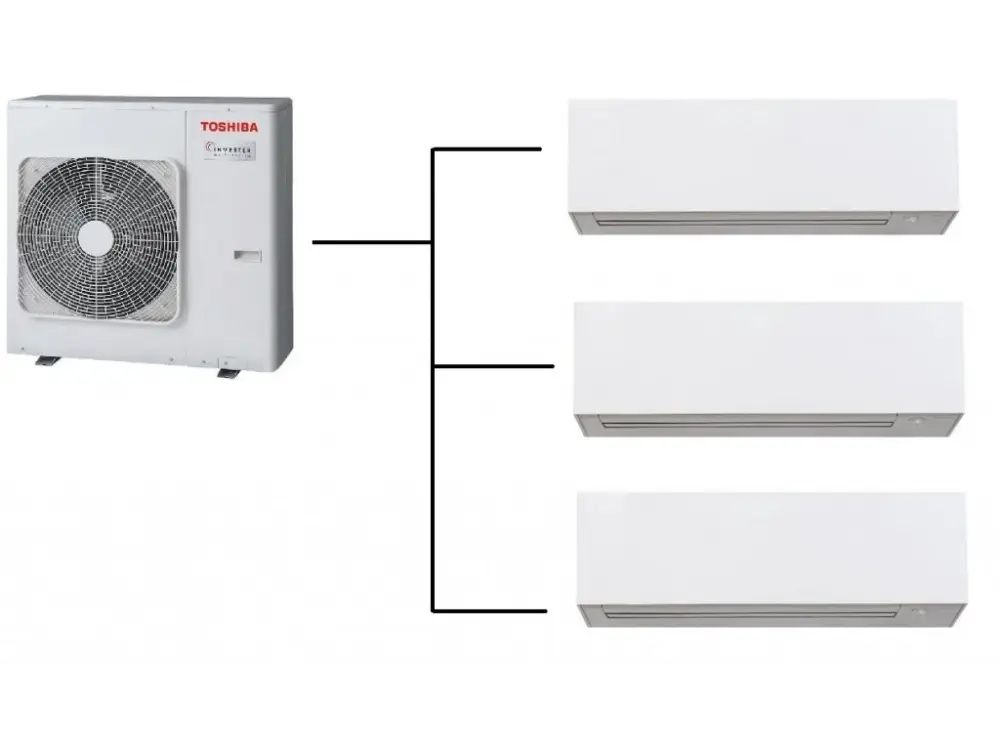Klimatizace Toshiba Daiseikai 10 White 1+3 ( 2,5kW + 2,5kW + 3,5kW ) Multi-split R32 Objednat Nyní