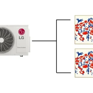 Klimatizace LG Artcool Gallery Special 1+2 ( 2,5kW + 3,5kW ) Multisplit R32 včetně montáže Poslední Šance