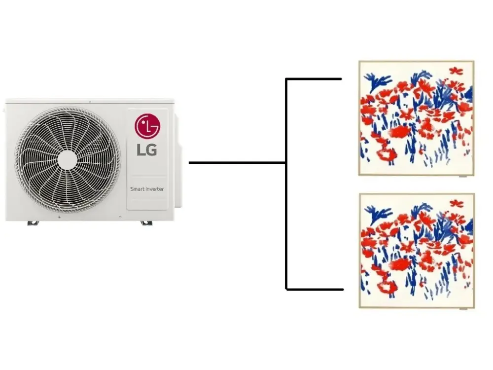 Klimatizace LG Artcool Gallery Special 1+2 ( 2,5kW + 3,5kW ) Multisplit R32 včetně montáže Poslední Šance