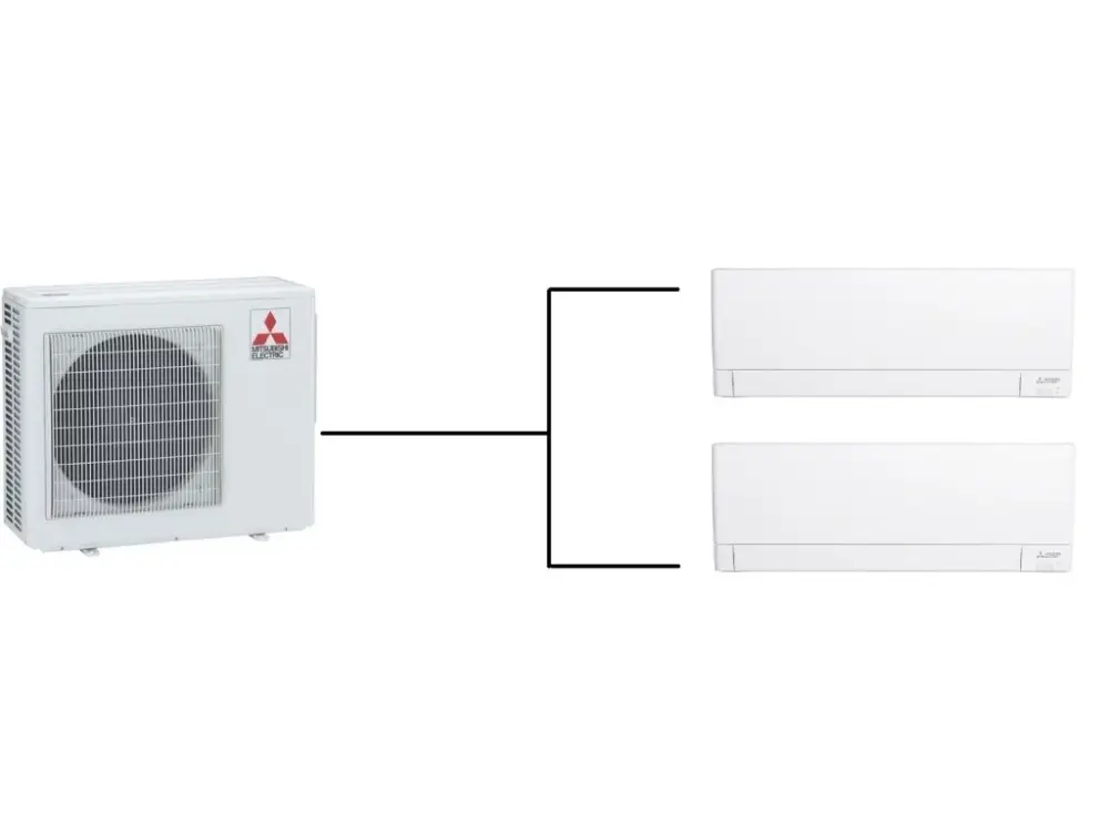 Kup Teď Klimatizace Mitsubishi Standard White 1+2 ( 2,5kW + 3,5kW ) Multi-split R32 včetně montáže