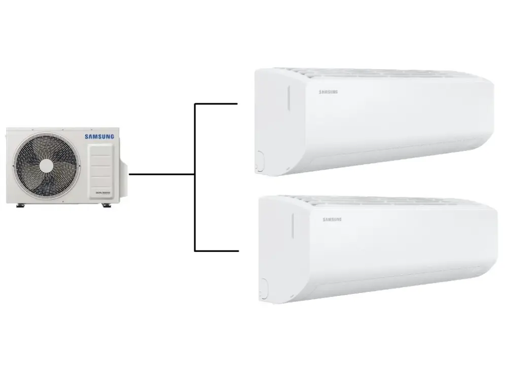 Kup Teď Klimatizace Samsung Cebu S2 1+2 ( 2kW + 2,5kW ) Multisplit R32 včetně montáže