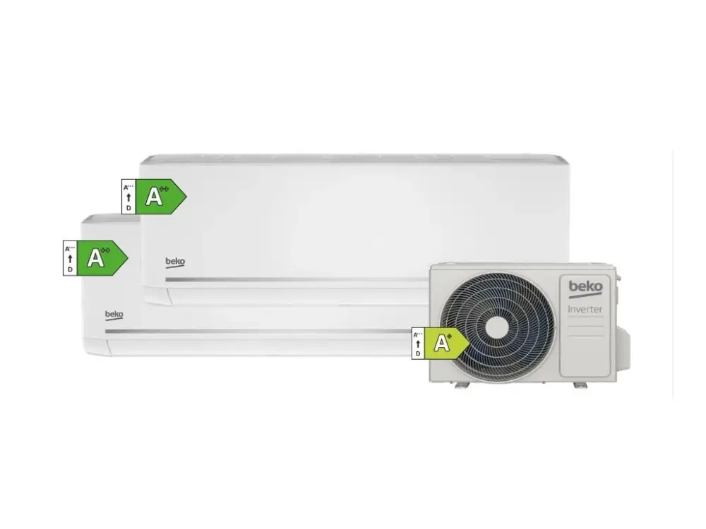 Cenová Bomba Klimatizace Beko Evolutio 1+2 ( 2,6kW + 2,6kW) Multi-split R32 včetně montáže