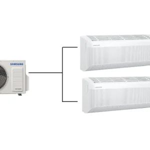 Klimatizace Samsung Wind Free Avant S2 1+2 ( 2,5kW + 2,5kW ) Multi-split R32 včetně montáže Jen Po Omezenou Doba