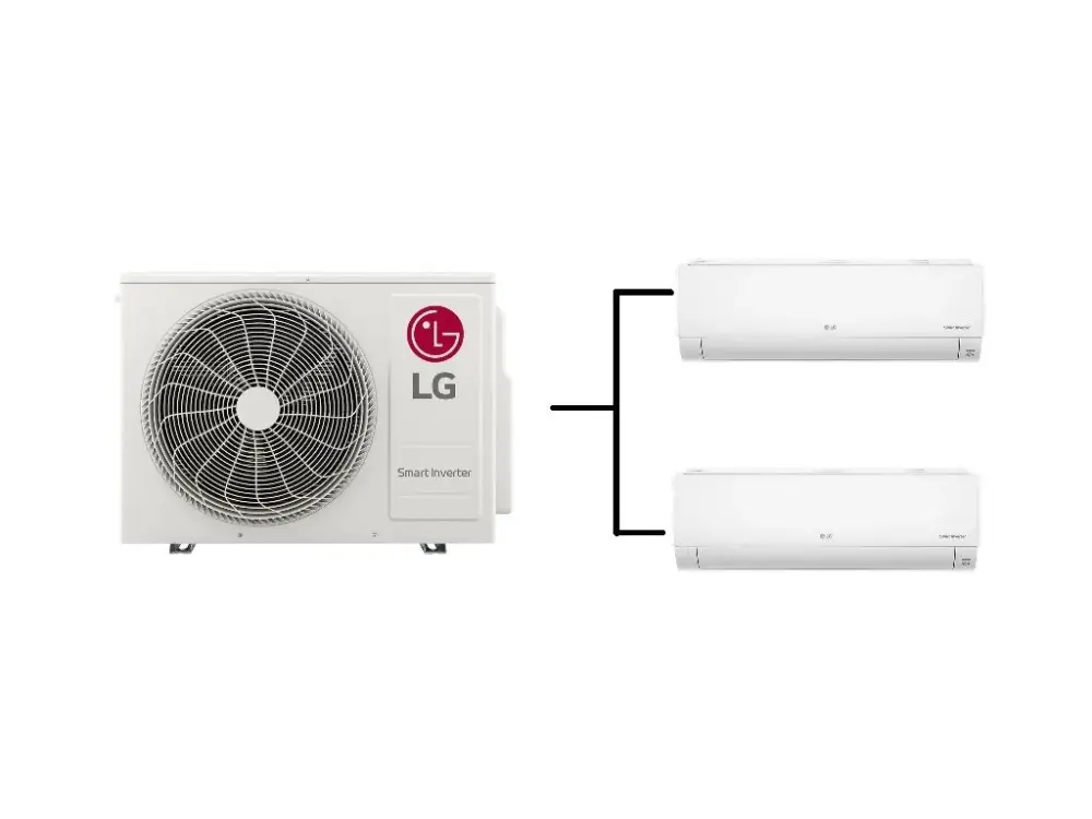 Klimatizace Multisplit LG Standard Plus 1+2 (2,5kW + 2,5kW)R32 včetně montáže Autentický