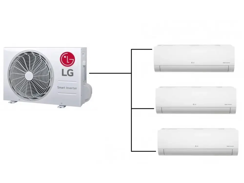 Klimatizace LG Standard 1+3 ( 2,1kW + 2,5kW + 2,5kW ) Mutli-split R32 včetně montáže Odeslání Ihned