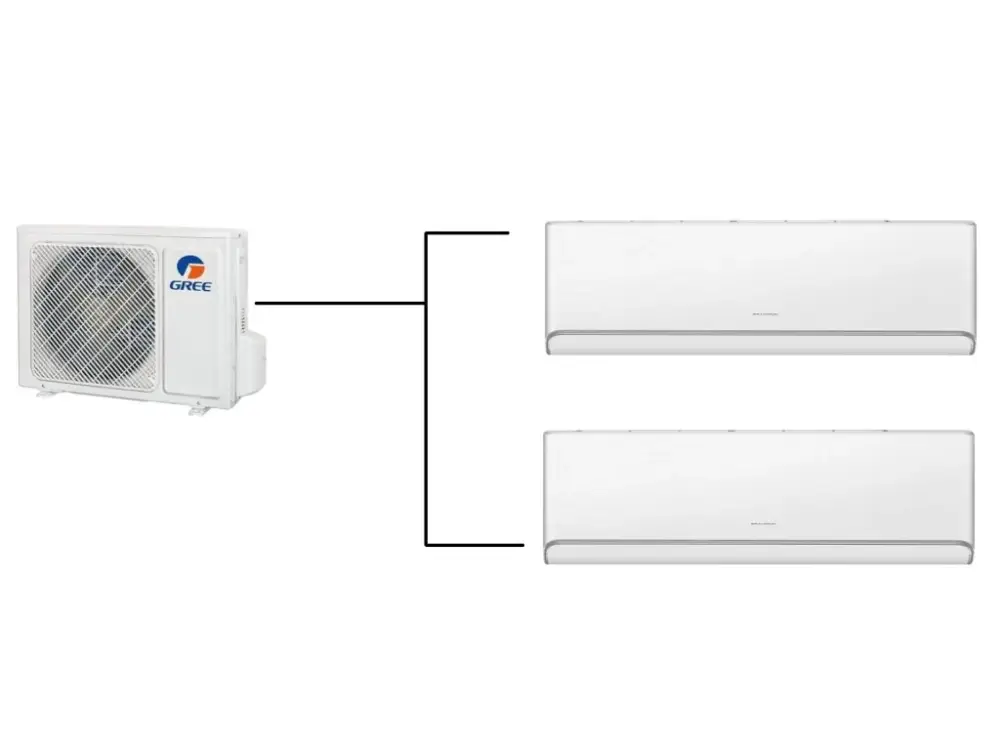 Koupit Online Klimatizace Gree Airy 1+2 ( 2,7kW + 3,5kW) Multi-split R32 včetně montáže