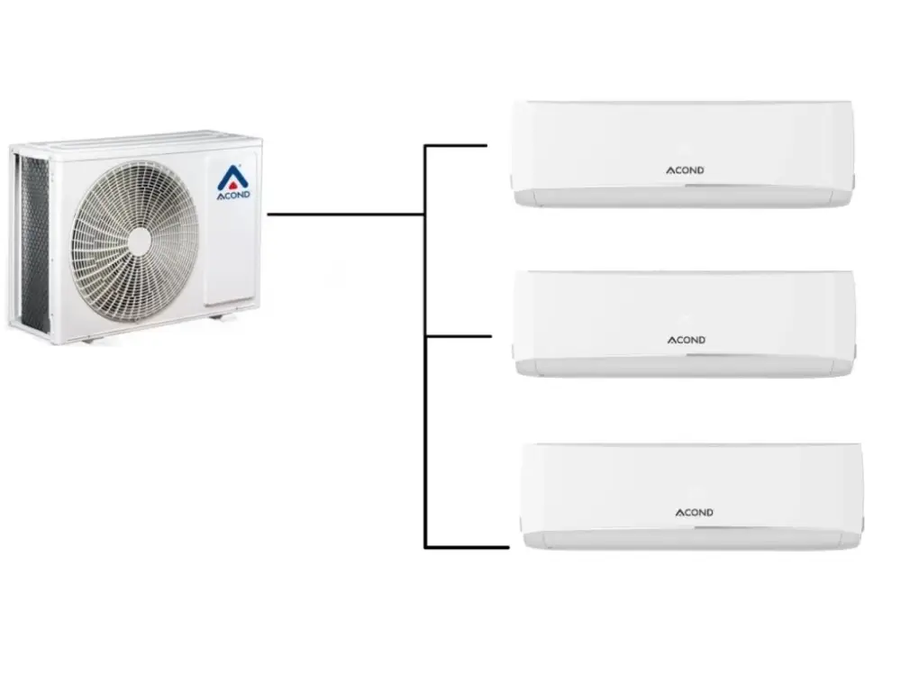 Klimatizace Acond ASB 1+3 ( 2,6kW + 2,6kW + 3,2kW ) Multi-split R32 včetně montáže Nejprodávanější
