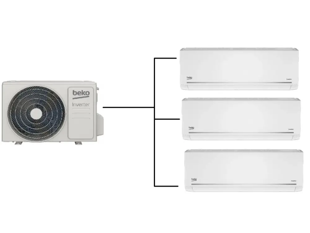 Klimatizace Beko Evolutio 1+3 ( 2,6kW + 2,6kW + 2,6kW) Multi-split R32 včetně montáže Přímo Od Výrobce