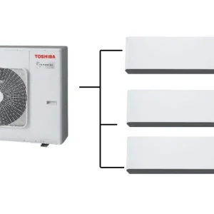 Klimatizace Toshiba Shorai Curve white 1+3 ( 2,5kW + 2,5kW + 3,5kW ) Multi-split R32 Akce