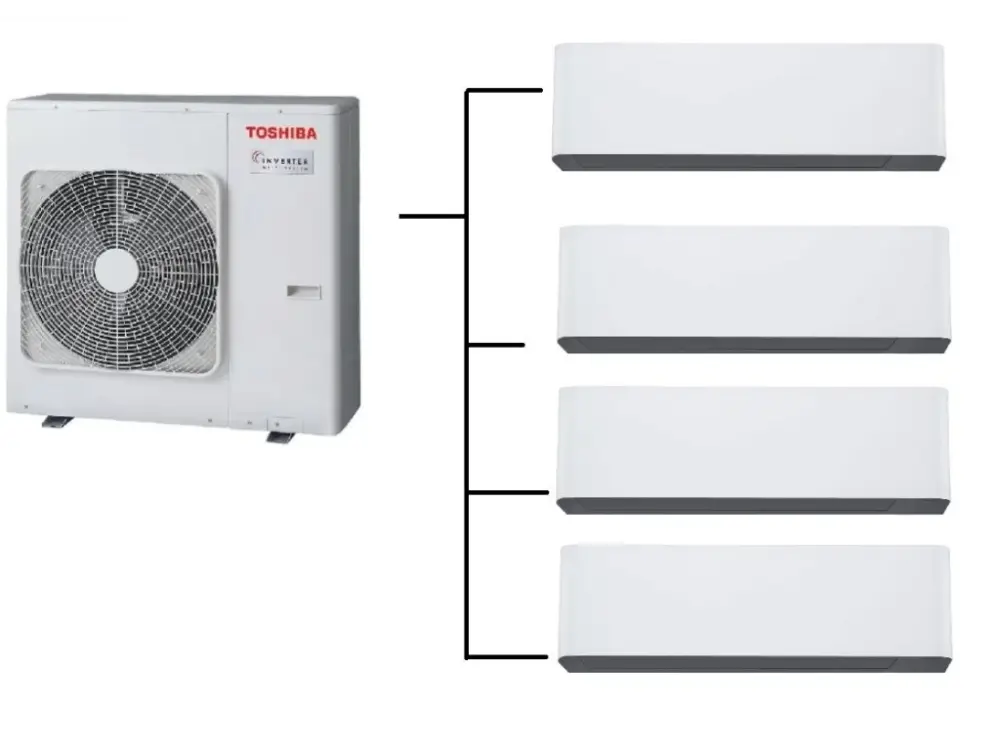 Oblíbený Klimatizace Toshiba Shorai Curve white 1+4 ( 2,5kW + 2,5kW + 2,5kW + 2,5kW ) Multi-split R32