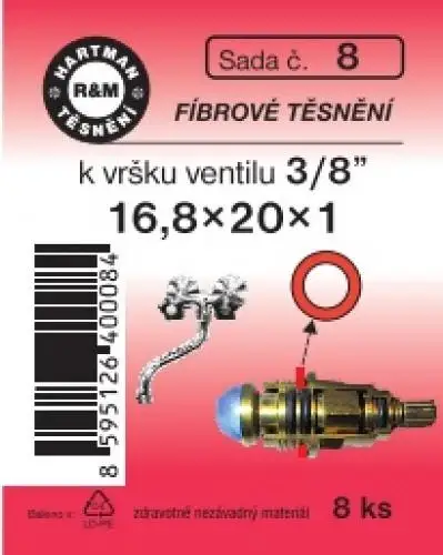 Hartman Sada č. 8: sada fíbr.těsn.vršku - 3/8"-16.8x20x1 - 8x1089 Akční Nabídka