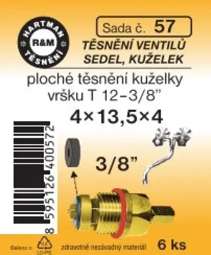 Hartman Sada č.57: sada k vršku baterie - 4x13.5x4 - 3/8" - 6x4405pvč Ihned K Objednání