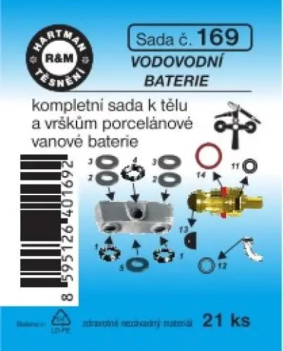 Hartman Sada č. 169: sada k tělu a vrškům van. a sprch.porcel.baterie Ověřený