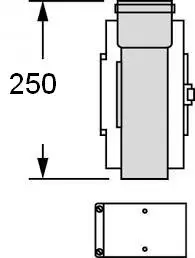 Značkový Vaillant Revizní otvor, 0,25 m, O 80/125 mm