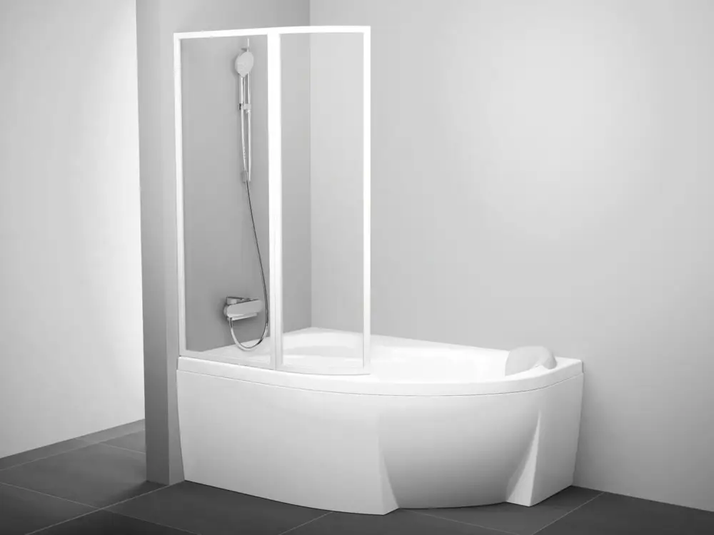 Ravak Vanová zástěna VSK2 Rosa 150 L bílá+transparent Výhodná Nabídka