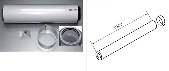 Poslední Šance Protherm Trubka souosá 80/125 mm - 1 m
