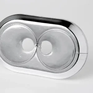 Autentický Krytka trubková dvojitá 2 x 22 mm, chromovaná