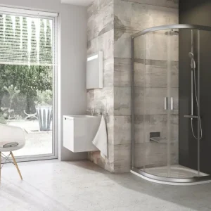 Speciální Cena Ravak sprchový kout čtvrtkruh BLCP4-90 satin +Transparent