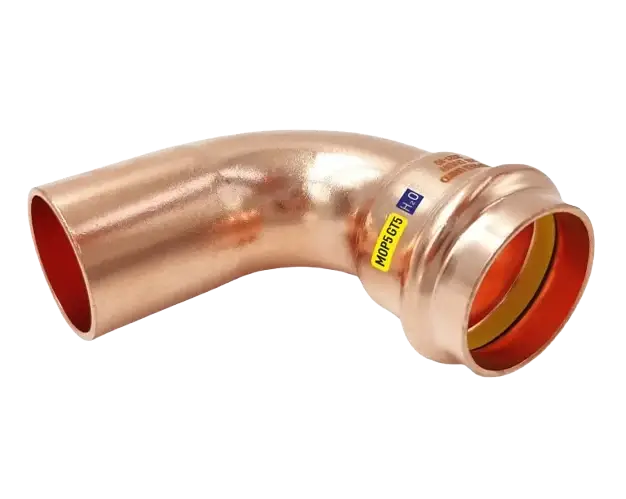 Bezpečná Platba CU lisovací koleno 90° 9001 - 28 - pro topení i rozvod plynu F/M